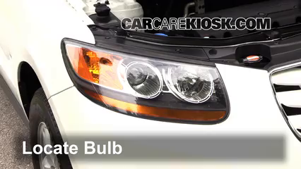 2011 Hyundai Santa Fe GLS 2.4L 4 Cyl. Lights Headlight (replace bulb)